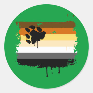 BEAR FLAG DRIPPING RUNDER AUFKLEBER
