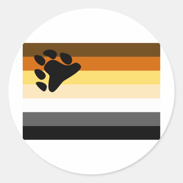 BEAR FLAG ORIGINAL RUNDER AUFKLEBER (Vorderseite)