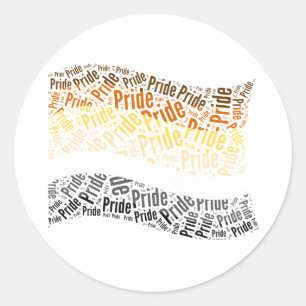 BEAR FLAG WORD PATTERN RUNDER AUFKLEBER