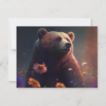 Bear-Fleur-Postkarten