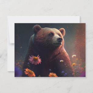 Bear-Fleur-Postkarten Postkarte