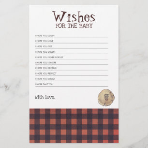 Bear Foot Print Lumberjack Themed Baby Showspiel