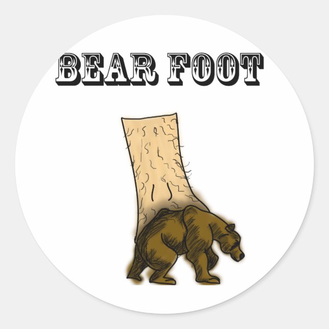 Bear Foot Sticker (Vorderseite)
