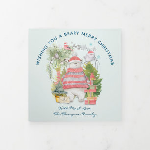 Bear Frohe Weihnachten 5 Fotos Festivals Newslette Dreifach Gefaltete Urlaubskarte