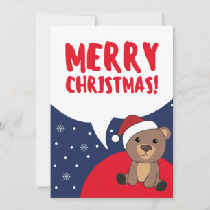Bear Frohe Weihnachten Winter Tiere Bären