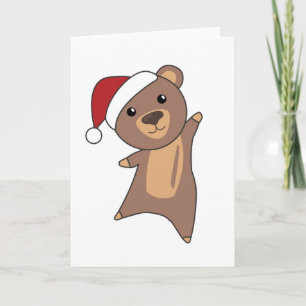 Bear Frohe Weihnachten Winter Tiere Bären Karte