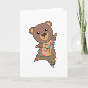 Bear Frohe Weihnachten Winter Tiere Bären Karte