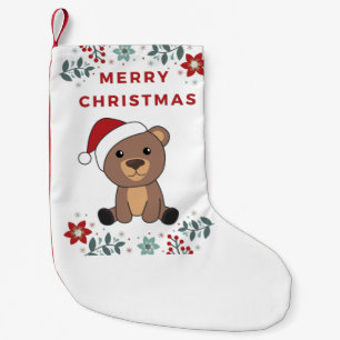 Bear Frohe Weihnachten Winter Tiere Bären Kleiner Weihnachtsstrumpf