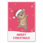 Bear Frohe Weihnachts-Wintertiere Bärensticker Aufkleber<br><div class="desc">Bär Weihnachten mit Feenlicht. Hübsche Tiere mit Geschenken und Schnee zu den Ferien. Auch lustig für Weihnachten im Juli. Bären sind süße Tiere und perfekt zu Weihnachten.</div>