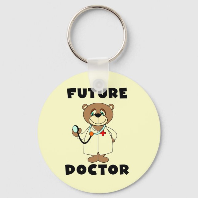 Bear Future Doctor Tshirts und Geschenke Schlüsselanhänger (Vorderseite)