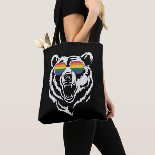 Bear Gay LGBTQ Rainbow Sunglasses Pride Flag