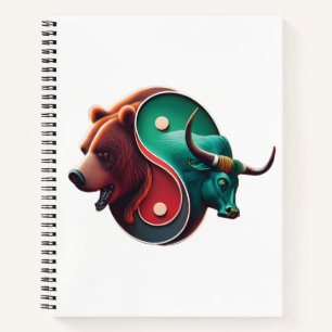 Bear gegen Bull Trading Notizbuch