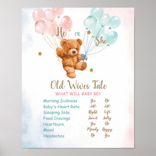 Bear Gender Reveal Alte Ehefrauen Tales Poster
