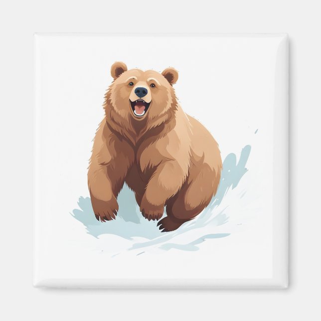 Bear glücklich spielerischer Spaß beim Springen in Magnet (Vorne)