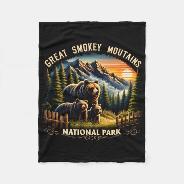 Bear Great Smokey Mountains National Park Black Be Fleecedecke (Vorderseite)