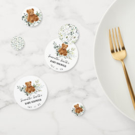 Bear Greenery Eucalyptus Baby Shower Confetti Konfetti