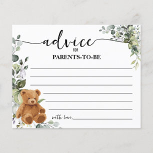 Bear Greenery Ratschlag Mama & Vater Kinderduschka Flyer