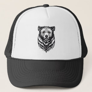 Bear Grizzly Wild Animal Nature Illustration Art Truckerkappe