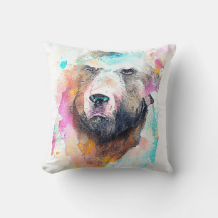 Bear Grizzly Wilde Tiere Art Kissen