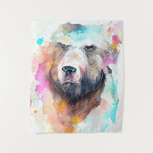 Bear Grizzly Wilde Tiere Art Wandteppich