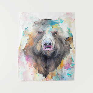 Bear Grizzly Wilde Tiere Art Wandteppich