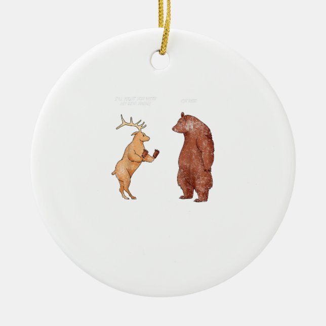 Bear Hands Oh Deer Funny Sayings Pun Gift Ornament (Vorne)