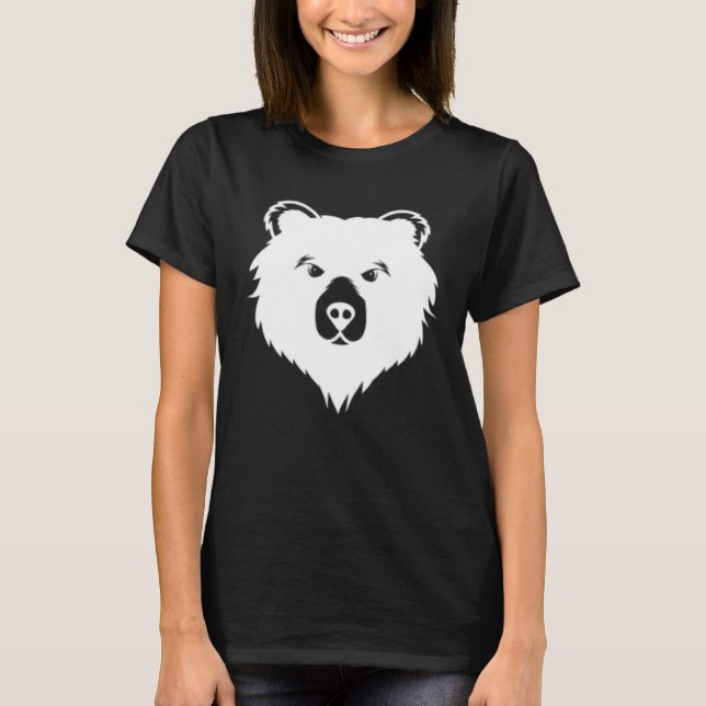 Bear Head Women Men Graphic Bear T-Shirt (Vorderseite)