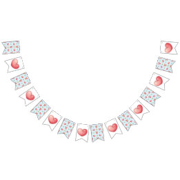 Bear Heart Collection - Blau Wimpelkette