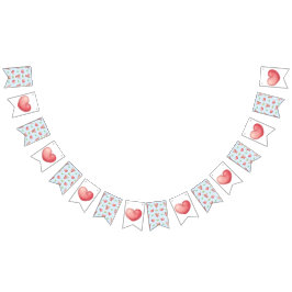 Bear Heart Collection - Blau Wimpelkette