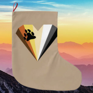 Bear Heart Pride Holiday Strumpf Großer Weihnachtsstrumpf