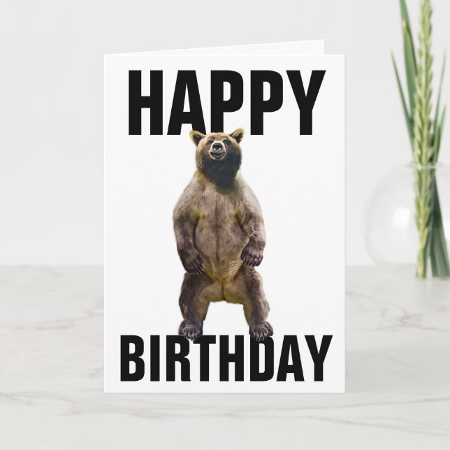 BEAR HUG BIRTHDAY CARD KARTE (Vorderseite)
