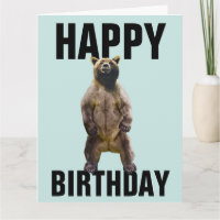BEAR HUG BIRTHDAY ÜBERSIERTE KARTE