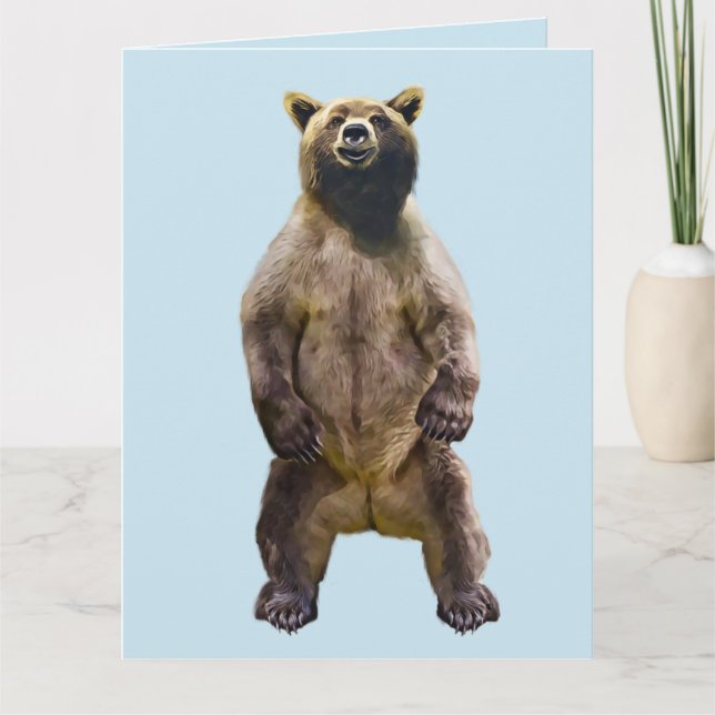 BEAR HUG GRIZZLY JEDERZEIT LIEBE CARDS KARTE (Vorderseite)