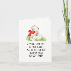 Bear hug heart condolences sympathy card karte