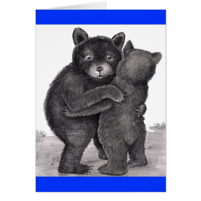 Bear Hug. Zwei Bären in der Natur (Vorne)