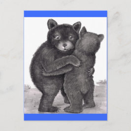 Bear Hug. Zwei Bären in der Natur Postkarte