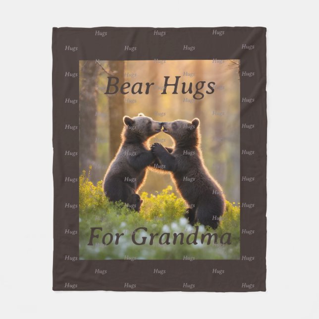 Bear Hugs Fleecedecke (Vorderseite)