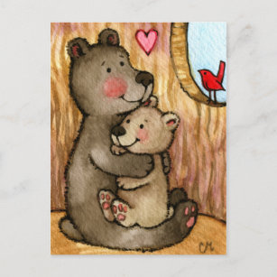 Bear Hugs - Niedliche Art des Teddy Bären Postkarte