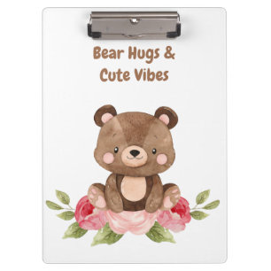 Bear Hugs und Niedliche Vibes Clipboard Klemmbrett