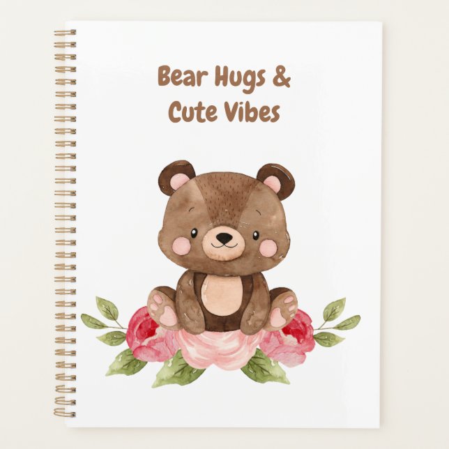 Bear Hugs und Niedlicher Vibes Planner Planer (Vorderseite)
