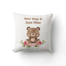 Bear Hugs und Niedliches Vibes Pillow