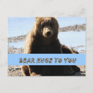 Bear Hugs zu dir Brown Bear cub Alaska Postcard Postkarte
