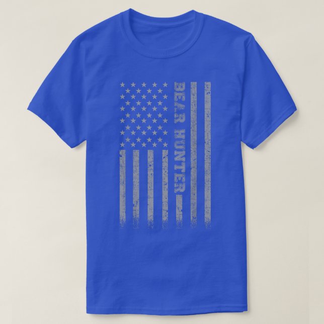 Bear Hunter American Flag  T-Shirt (Design vorne)