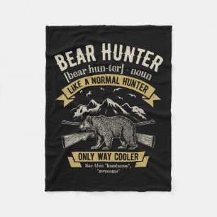 Bear Hunter T Shirt Vintag Jagd Gewitterjäger Fleecedecke