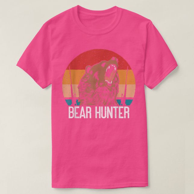 Bear HunterJagd Lover Gewitterte Jagd 234 T-Shirt (Design vorne)