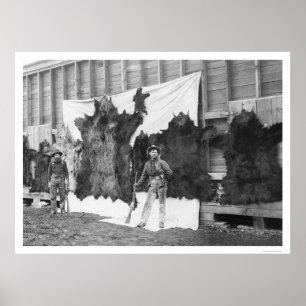 Bear Hunting Alaska 1906 Poster