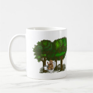 Bear in der Tasse Kaffee aus Holz