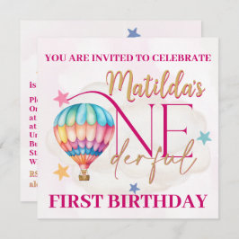 Bear in einem Ballon Custom Einladungen