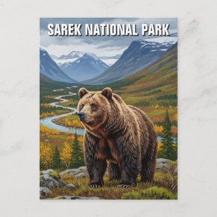 Bear in Sarek Nationalpark Schweden Reisen Postkarte