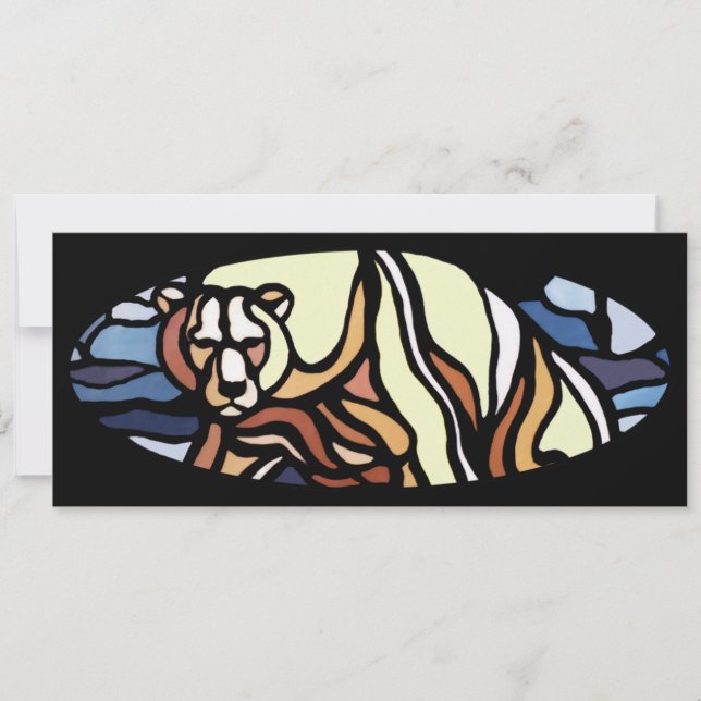 Bear Invitations Personalisiert Tribal Bears Card Einladung (Vorderseite)